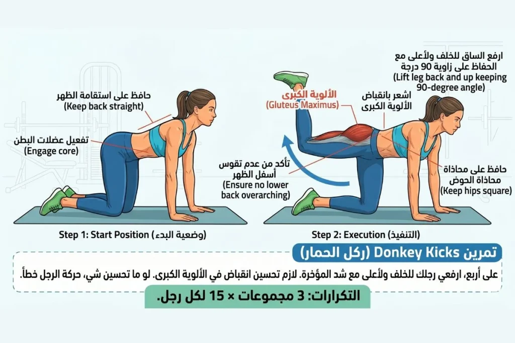 تمارين الأرداف والمؤخرة للنساء