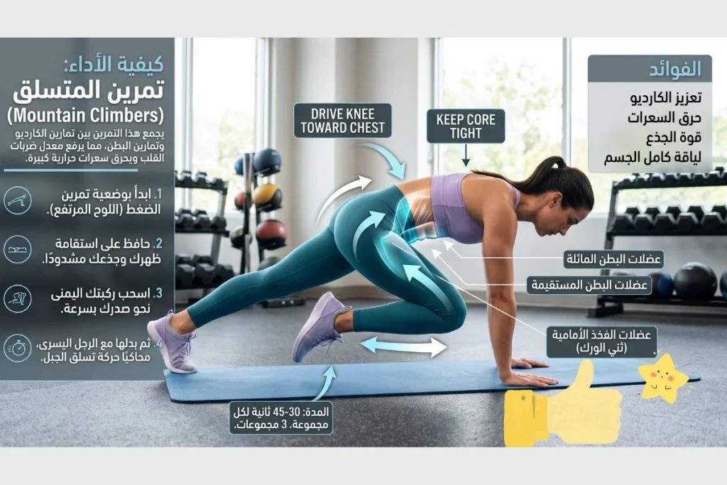 تمارين حرق دهون البطن في المنزل