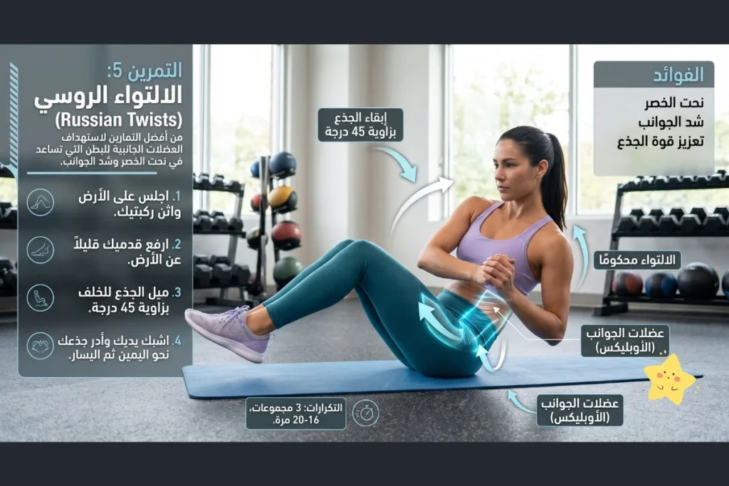 تمارين حرق دهون البطن في المنزل