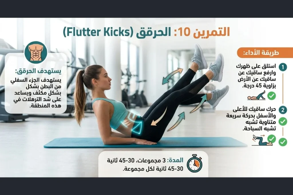 تمارين حرق دهون البطن في المنزل