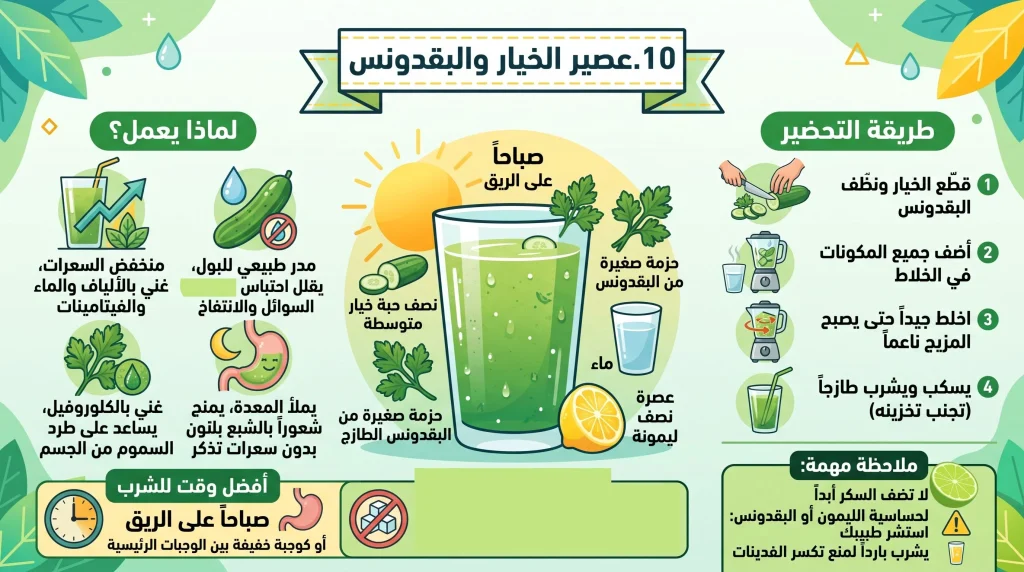 أفضل مشروبات لحرق دهون البطن