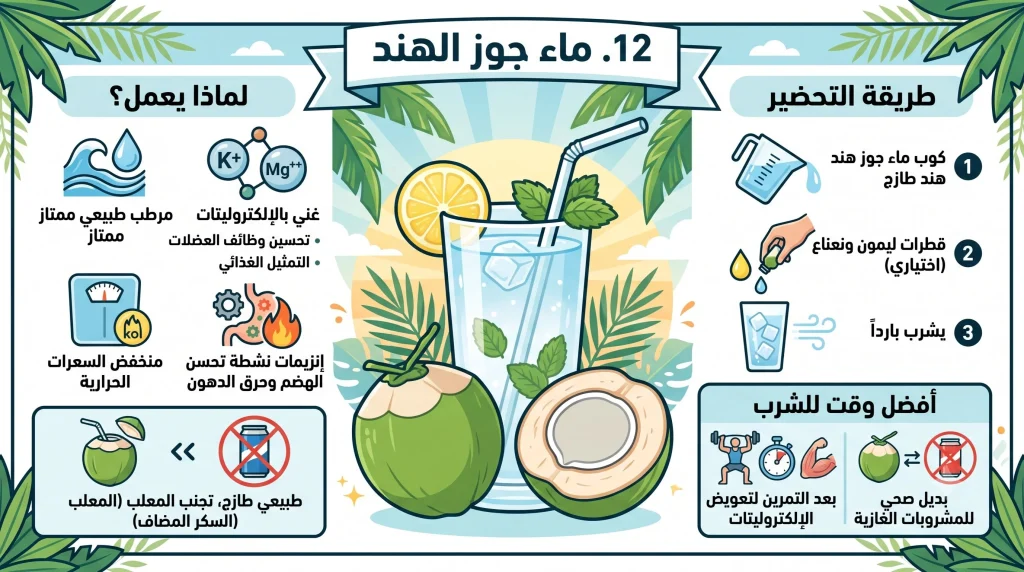 أفضل مشروبات لحرق دهون البطن