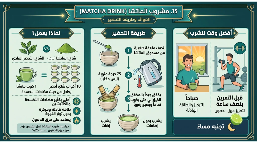 أفضل مشروبات لحرق دهون البطن