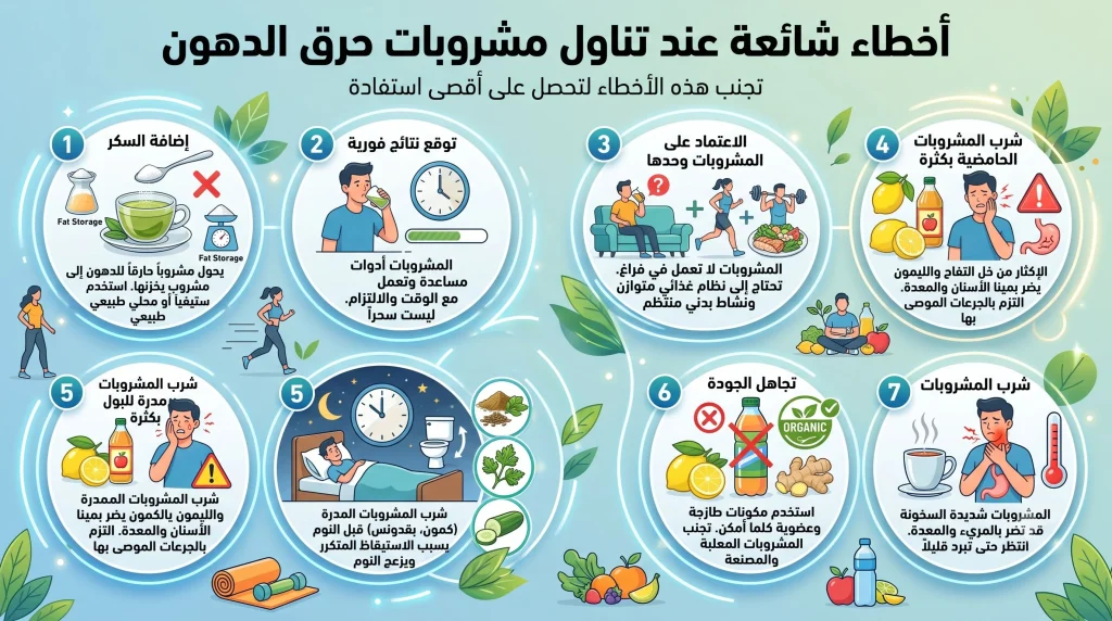 أفضل مشروبات لحرق دهون البطن
