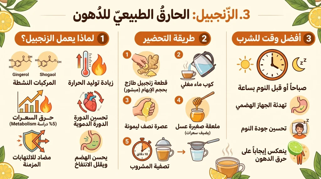 أفضل مشروبات لحرق دهون البطن